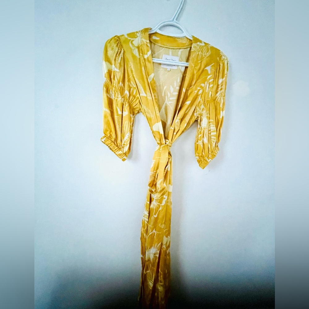 Yellow Floral Wrap Dress from Part Two